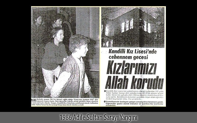 1986 Adile Sultan Sarayı Yangını
